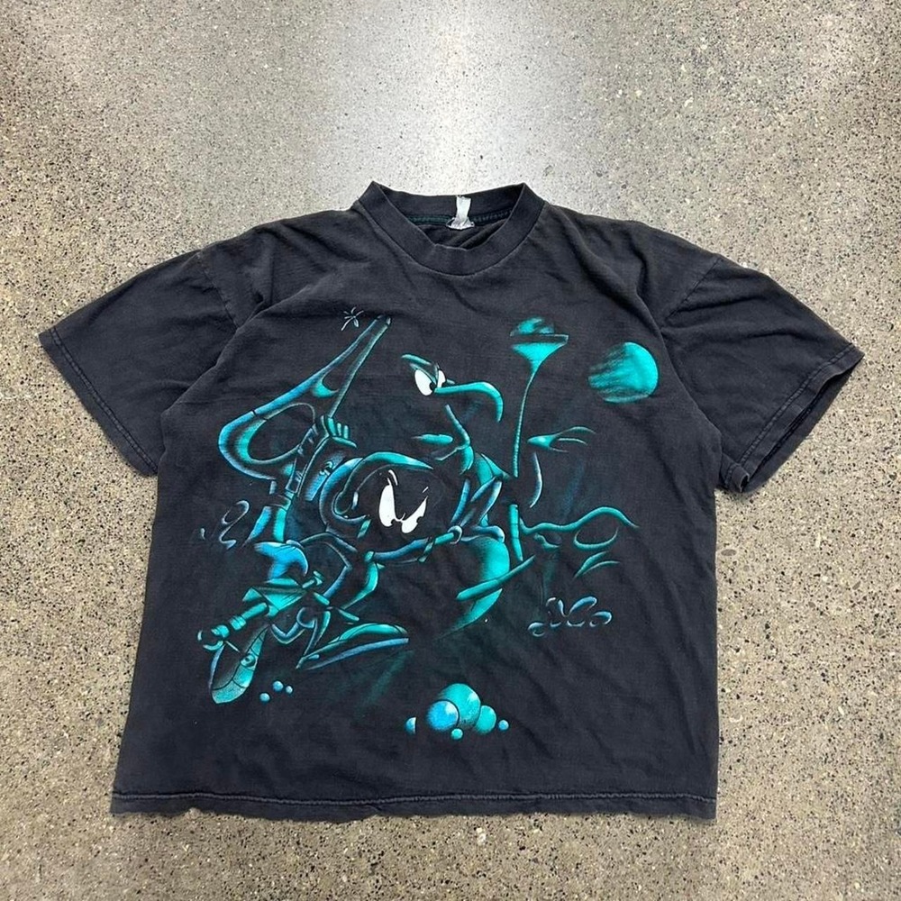 90s Looney Tunes Marvin Martian & Daffy Duck AOP Glow in Dark (Size L)